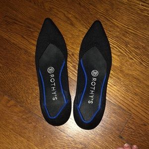 Rothys pointed toe black flats